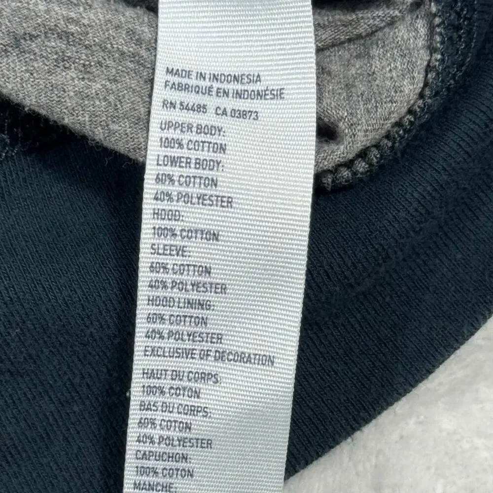 American Eagle Outfitters Classic Fit Men's S Hoodie Two Tone Pullover Blue/Gray